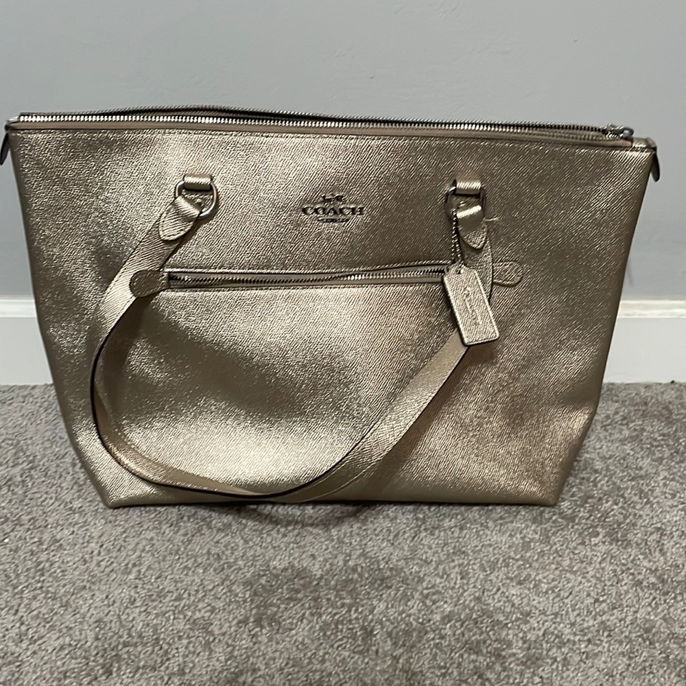 Bronze gold Coach purse
